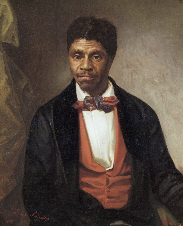 Half-length oil on canvas portrait of Dred Scott by Louis Schultze / via Wikimedia Commons